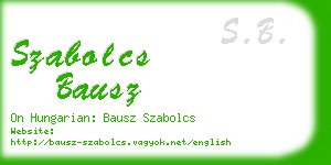 szabolcs bausz business card